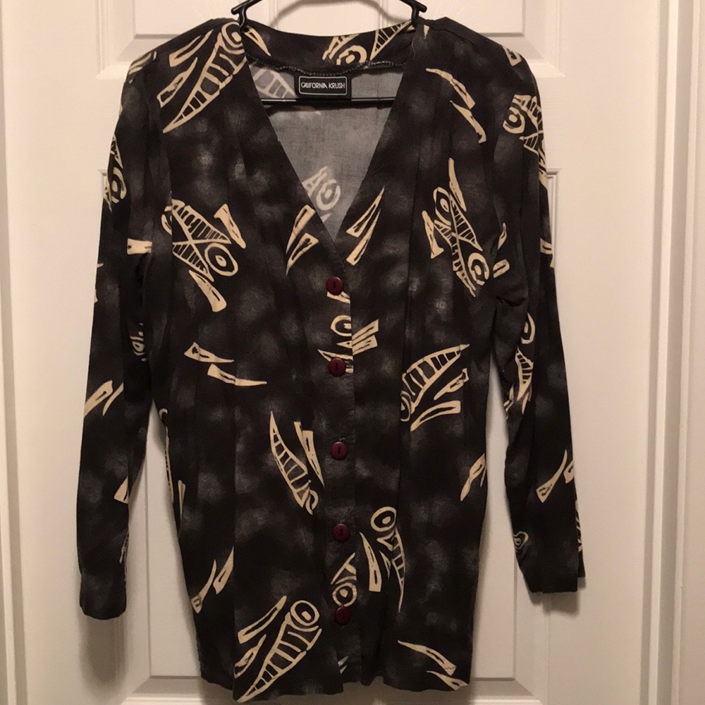California Krush Vintage 3/4 Sleeve Button Down